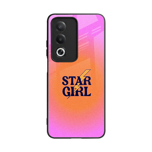 Star Girl Aesthetic back phone cover | glass case for oppo a3 pro