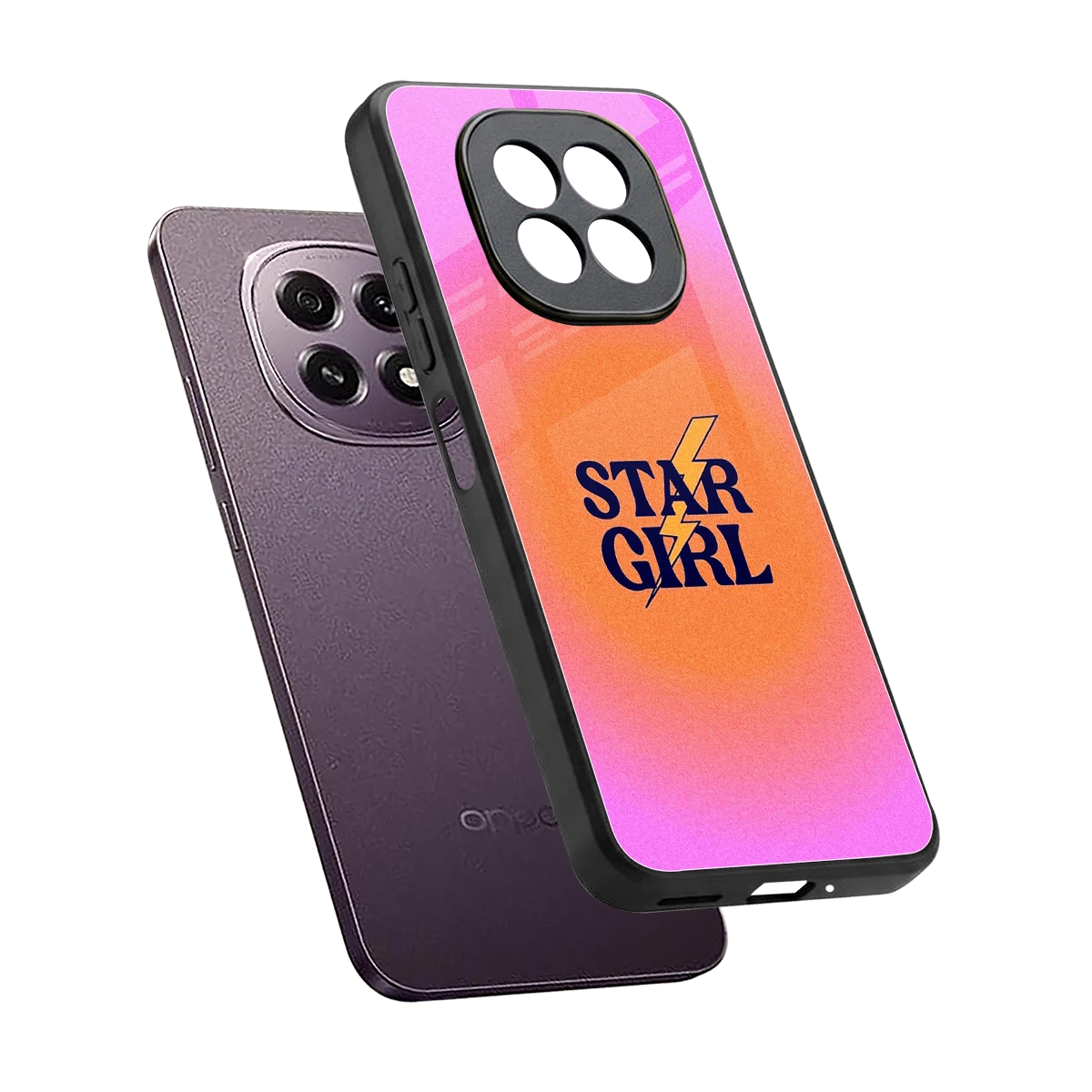 Star Girl Aesthetic sleek oppo f29 5g cover with tempered glass back and TPU edges