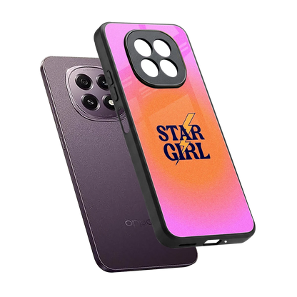 Star Girl Aesthetic sleek oppo f29 5g cover with tempered glass back and TPU edges