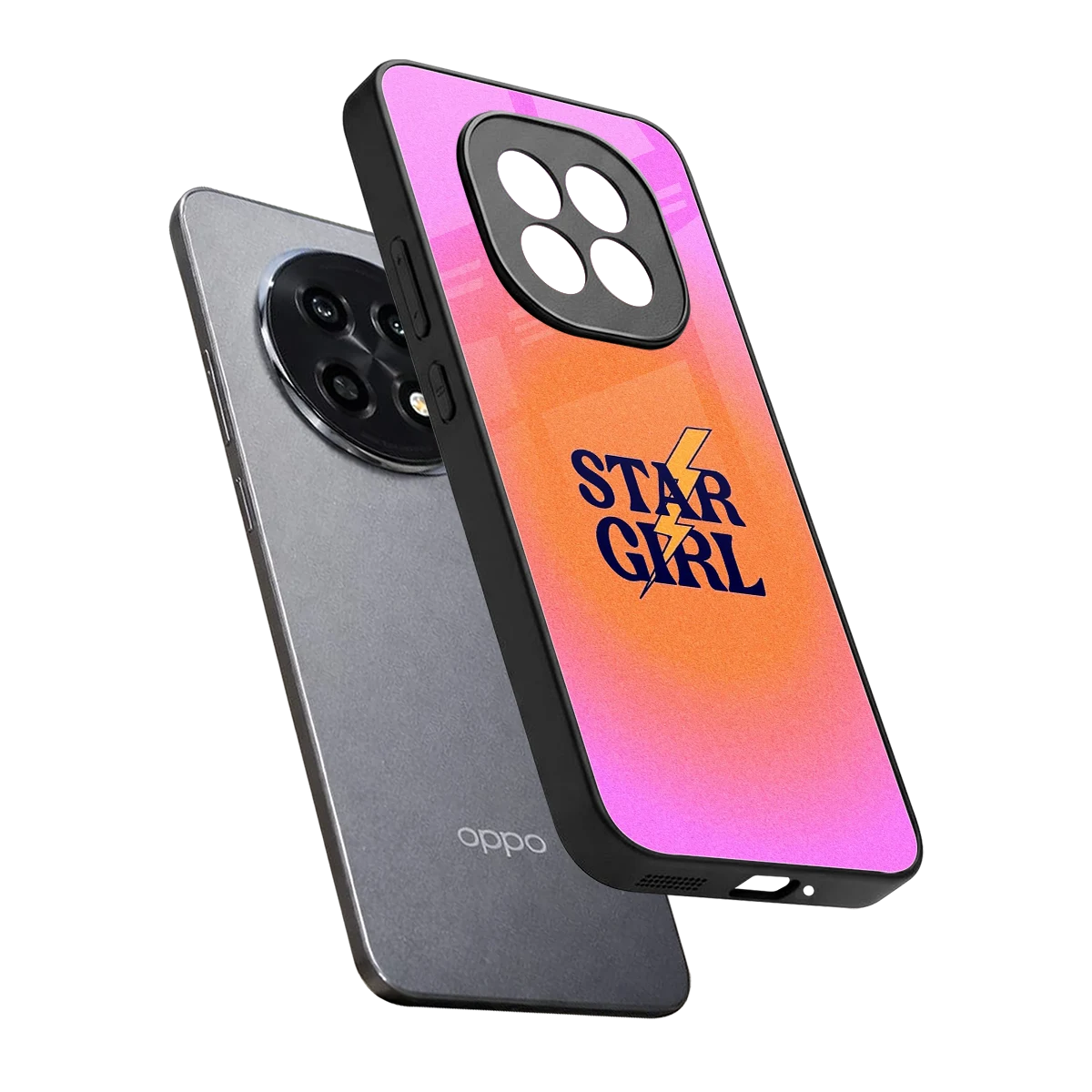 Star Girl Aesthetic sleek oppo f29 pro 5g cover with tempered glass back and TPU edges