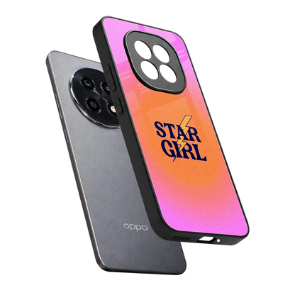 Star Girl Aesthetic sleek oppo f29 pro 5g cover with tempered glass back and TPU edges