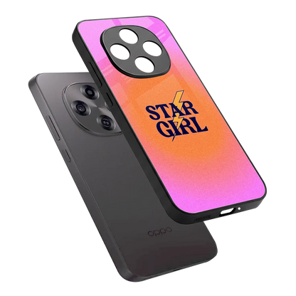 Star Girl Aesthetic sleek oppo f31 pro 5g cover with tempered glass back and TPU edges
