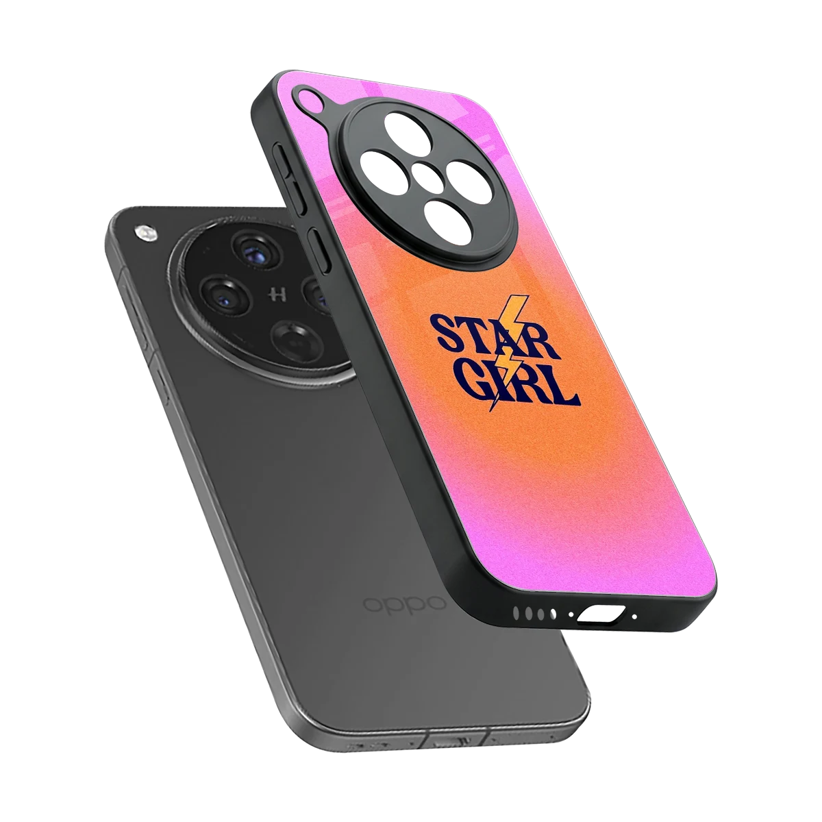 Star Girl Aesthetic sleek oppo find x8 cover with tempered glass back and TPU edges