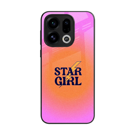 Star Girl Aesthetic back phone cover | glass case for oppo find x9