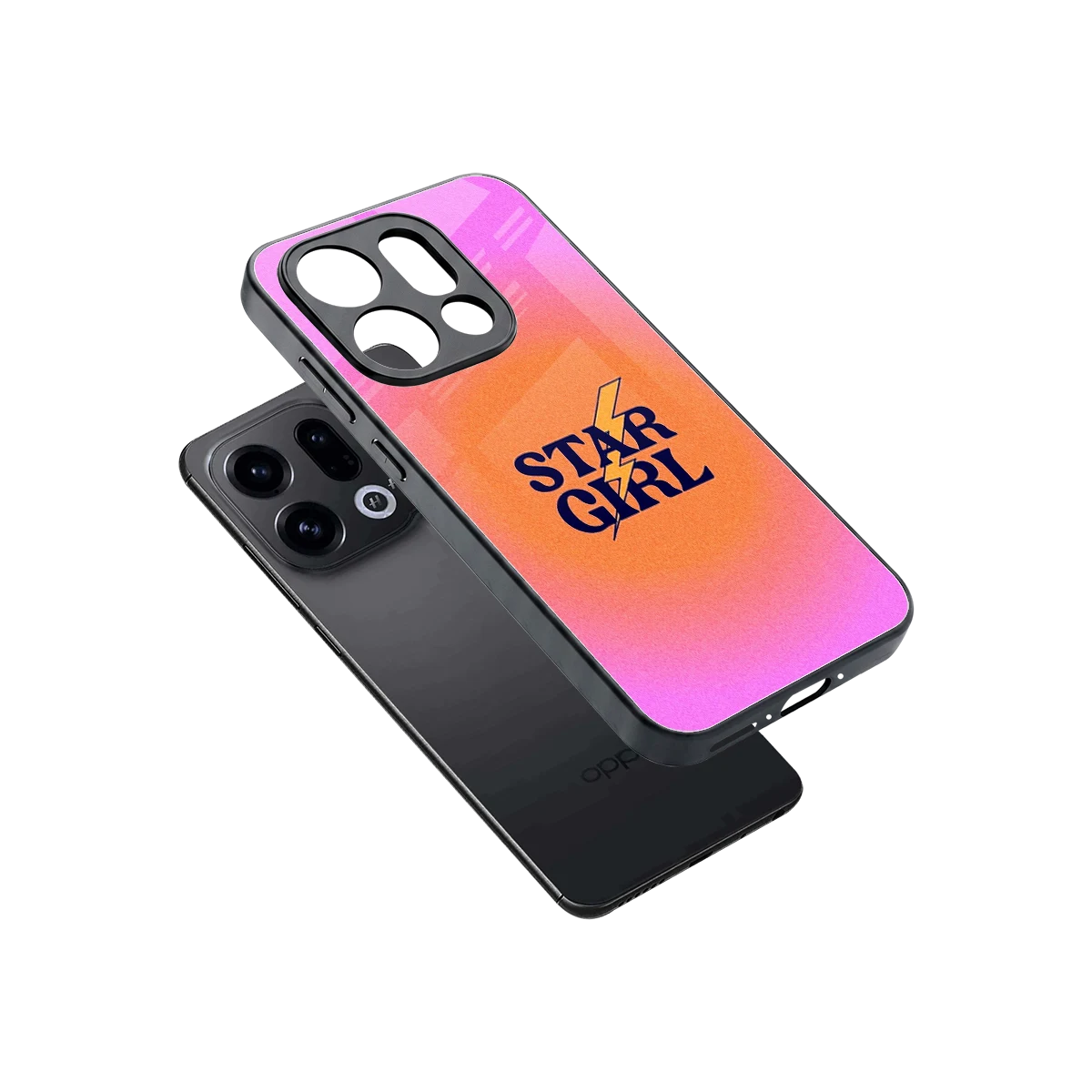 Star Girl Aesthetic sleek oppo find x9 cover with tempered glass back and TPU edges