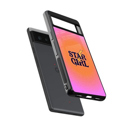 Star Girl Aesthetic sleek google pixel 6a cover with tempered glass back and TPU edges