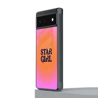 Star Girl Aesthetic stylish phone case for google pixel 6a | glossy glass and slim fit