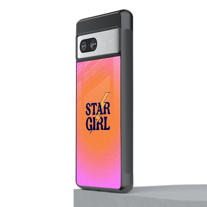 Star Girl Aesthetic stylish phone case for google pixel 7a | glossy glass and slim fit