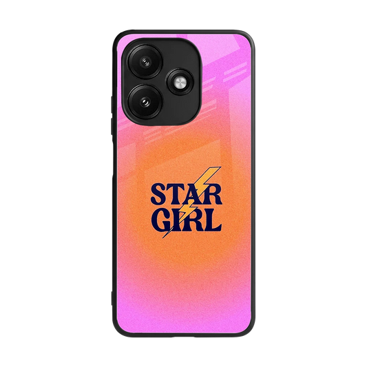 Star Girl Aesthetic back phone cover | glass case for redmi 12 5g