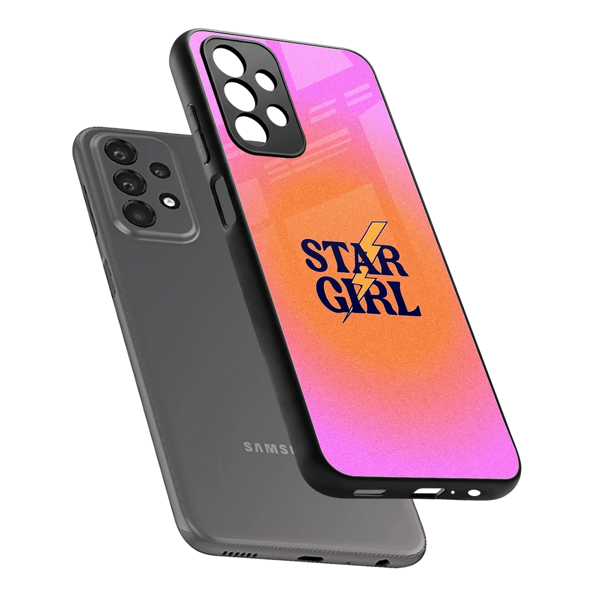 Star Girl Aesthetic sleek samsung galaxy a23 cover with tempered glass back and TPU edges
