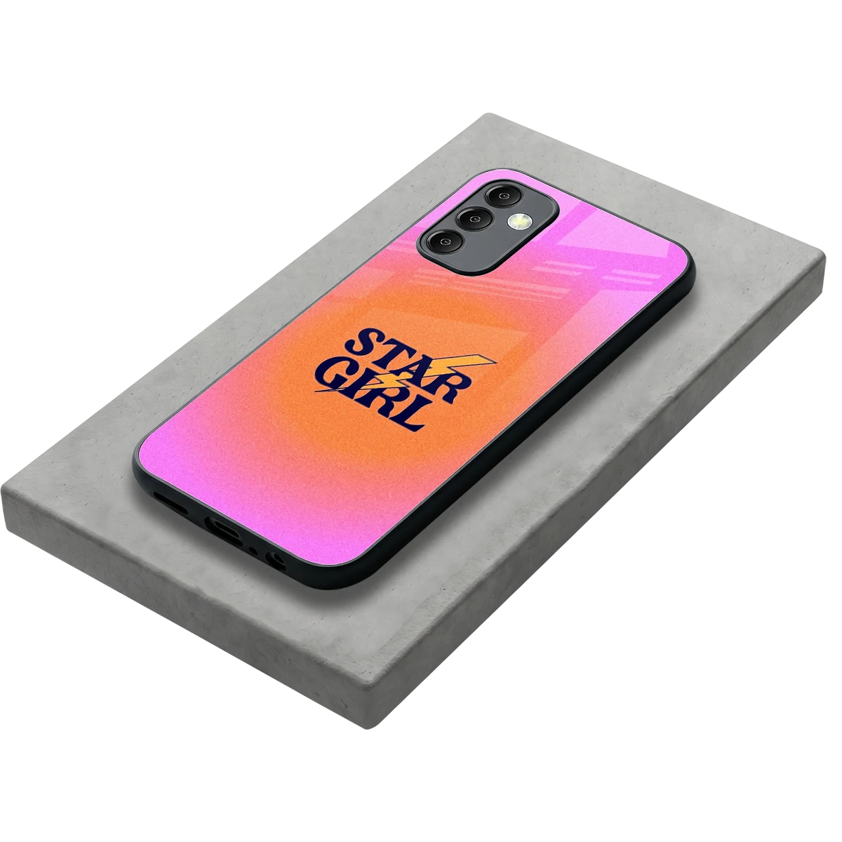 Star Girl Aesthetic stylish phone case for samsung galaxy m14 5g | glossy glass and slim fit