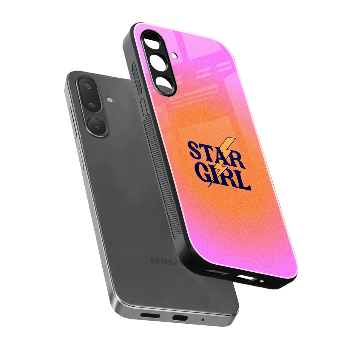 Star Girl Aesthetic sleek samsung galaxy m56 5g cover with tempered glass back and TPU edges