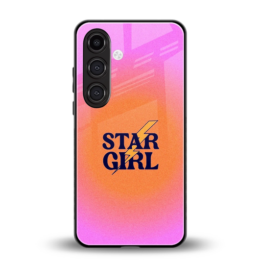 Star Girl Aesthetic back phone cover | glass case for samsung galaxy s24