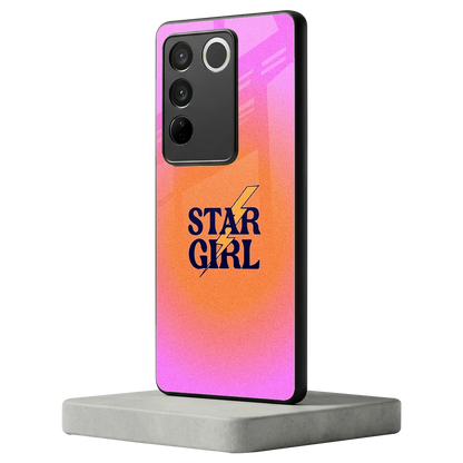 Star Girl Aesthetic vivo v27 5g mobile cover | shockproof glass phone case