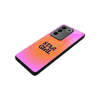 Star Girl Aesthetic stylish phone case for vivo v27 5g | glossy glass and slim fit
