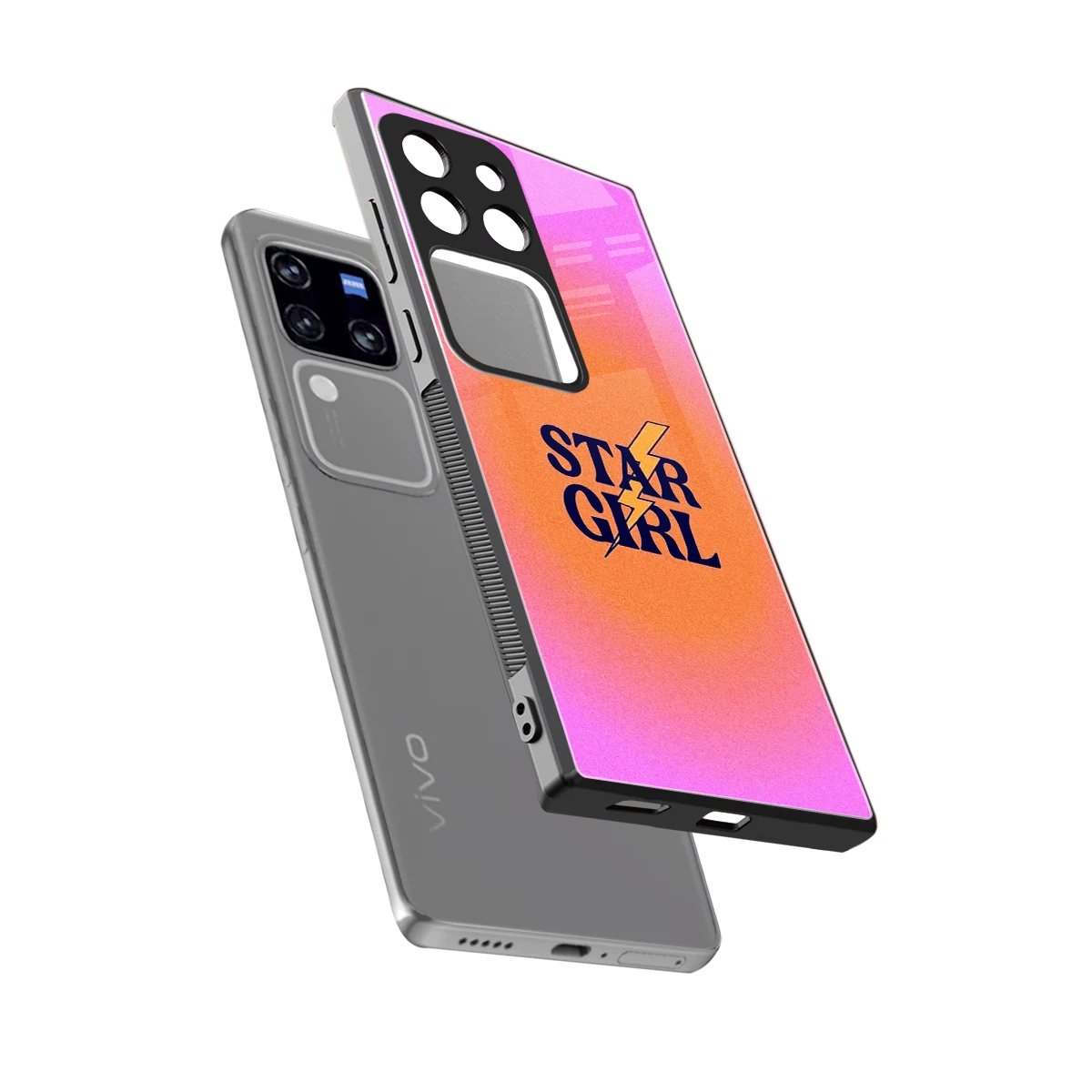 Star Girl Aesthetic sleekvivo v30 pro cover with tempered glass back and TPU edges
