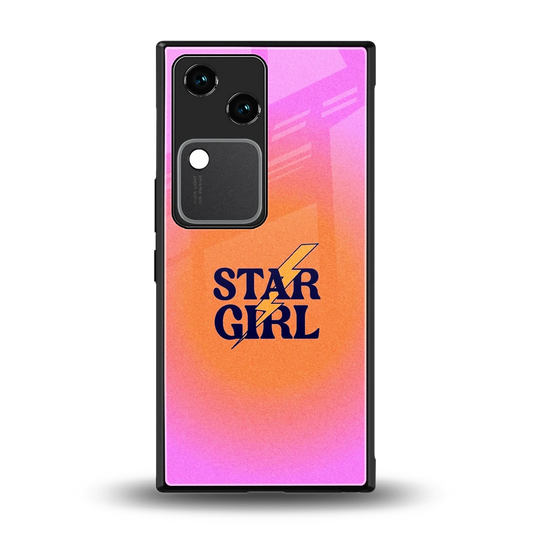 Star Girl Aesthetic back phone cover | glass case for vivo v30