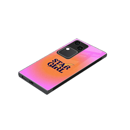 Star Girl Aesthetic stylish phone case for vivo v30 | glossy glass and slim fit