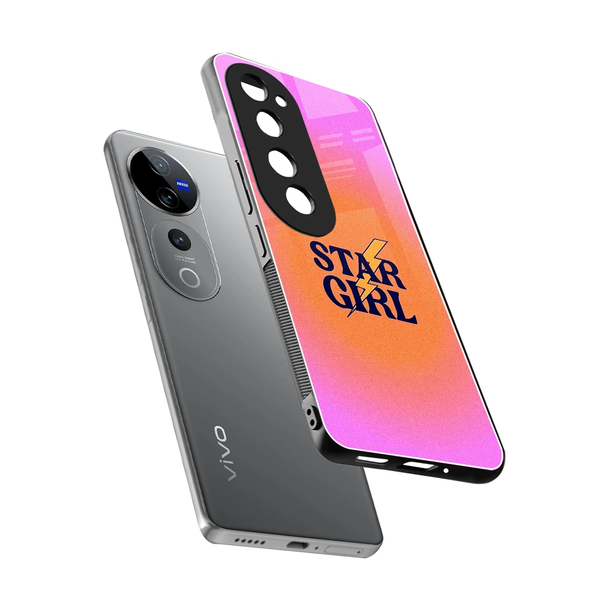 Star Girl Aesthetic sleek vivo v40 pro cover with tempered glass back and TPU edges