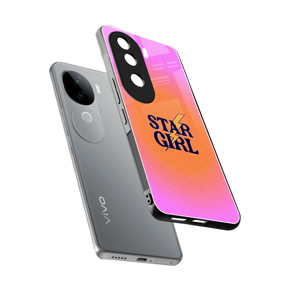Star Girl Aesthetic sleek vivo v40e cover with tempered glass back and TPU edges