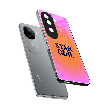 Star Girl Aesthetic sleek vivo v40e cover with tempered glass back and TPU edges