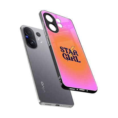 Star Girl Aesthetic sleek vivo v60 cover with tempered glass back and TPU edges