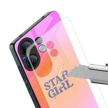 Star Girl Aesthetic stylish phone case for vivo v60 | glossy glass and slim fit
