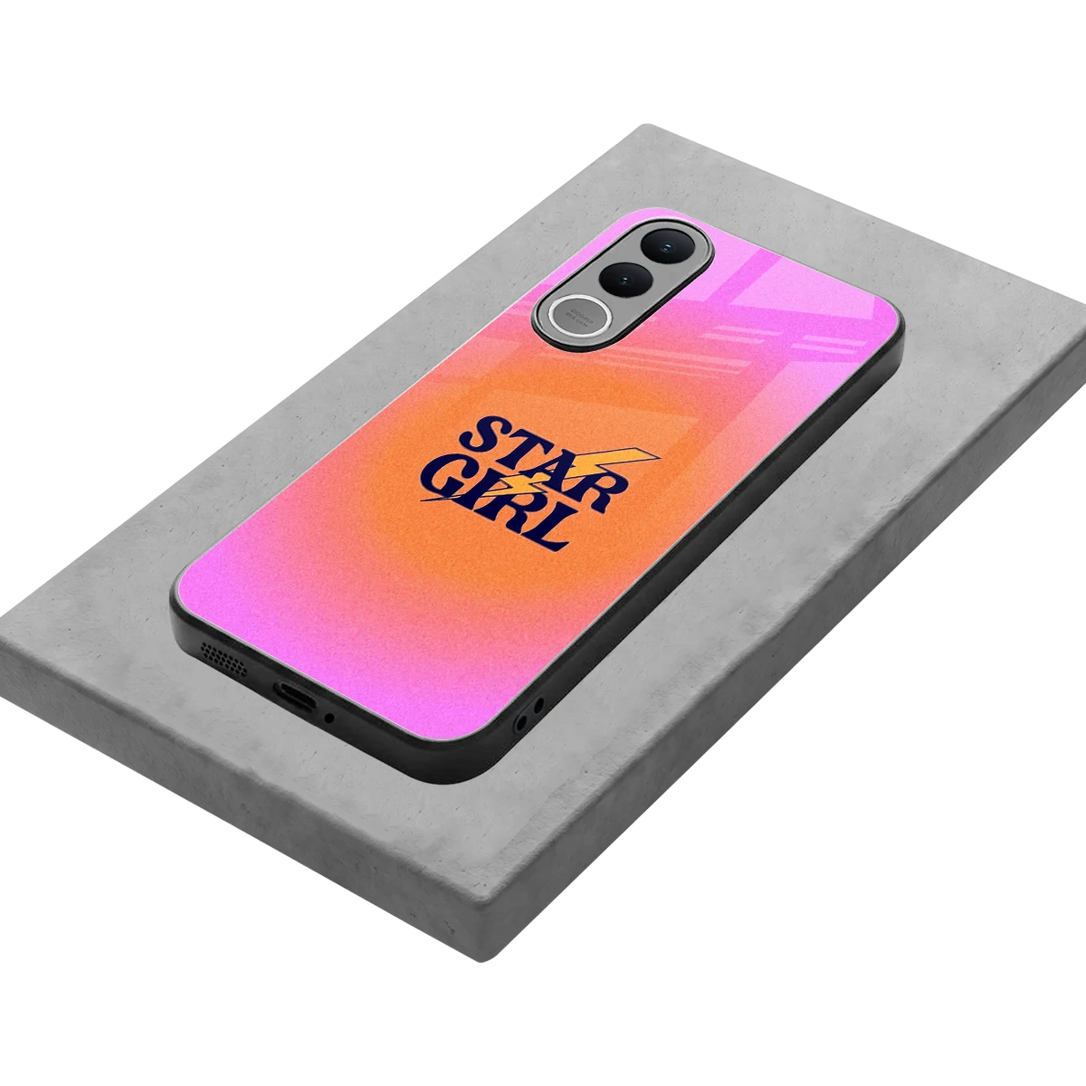 Star Girl Aesthetic stylish phone case for vivo v70 fe | glossy glass and slim fit