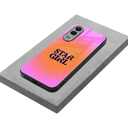 Star Girl Aesthetic stylish phone case for vivo v70 fe | glossy glass and slim fit