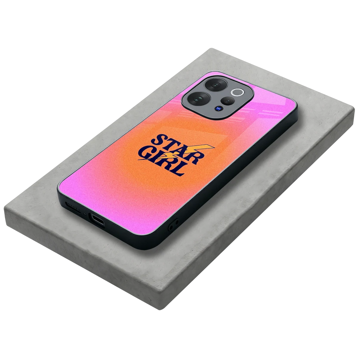 Star Girl Aesthetic stylish phone case for vivo v70 elite | glossy glass and slim fit