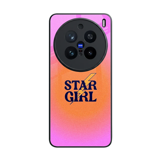 Star Girl Aesthetic back phone cover | glass case for vivo x200 pro