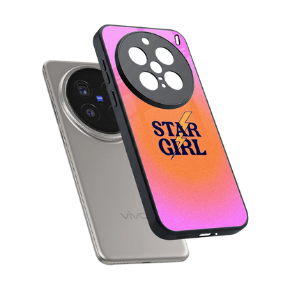 Star Girl Aesthetic sleek vivo x200 pro cover with tempered glass back and TPU edges