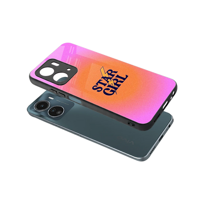 Star Girl Aesthetic sleek vivo y16 cover with tempered glass back and TPU edges