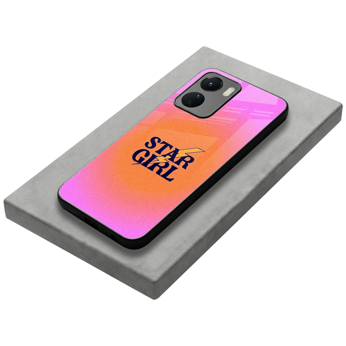 Star Girl Aesthetic stylish phone case for vivo y16 | glossy glass and slim fit