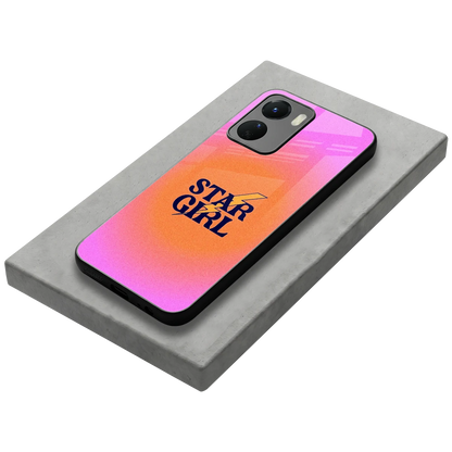 Star Girl Aesthetic stylish phone case for vivo y16 | glossy glass and slim fit