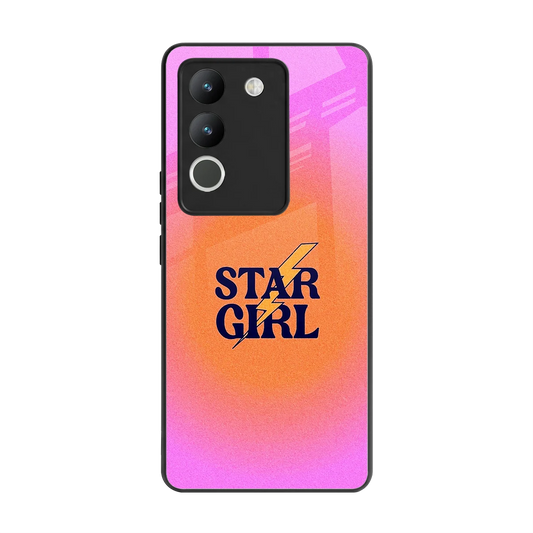Star Girl Aesthetic back phone cover | glass case for vivo y200 5g