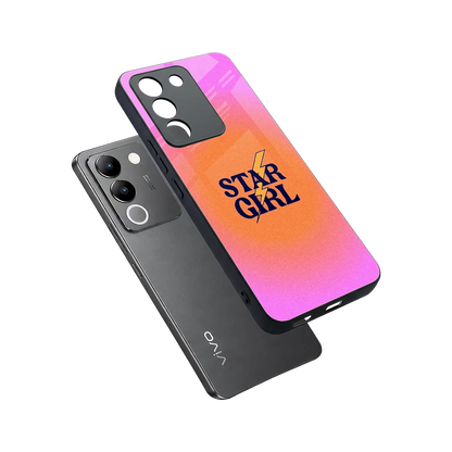Star Girl Aesthetic sleek vivo y200 5g cover with tempered glass back and TPU edges