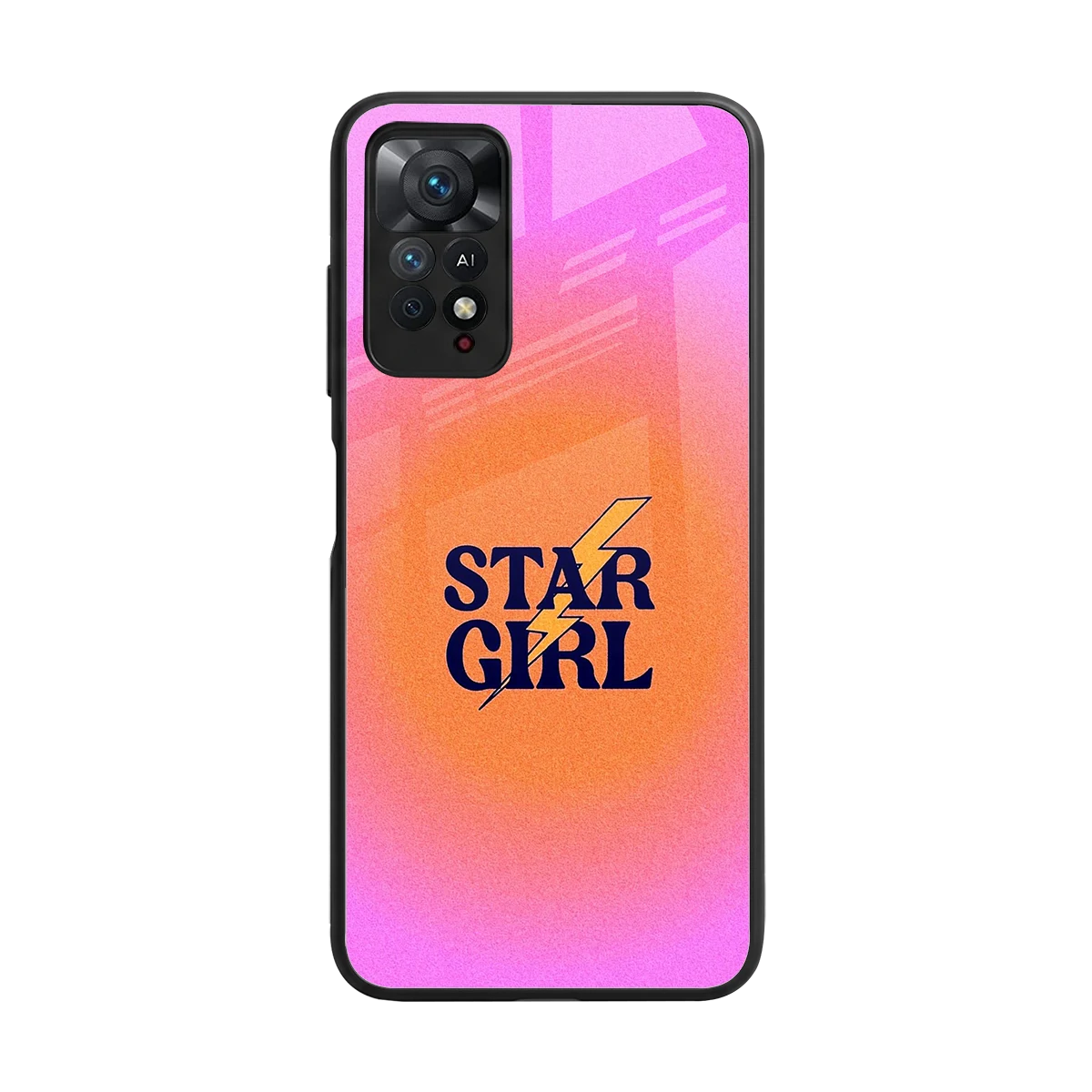 Star Girl Aesthetic back phone cover | glass case for redmi note 11 pro
