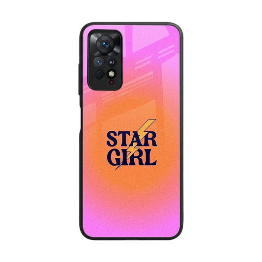 Star Girl Aesthetic back phone cover | glass case for redmi note 11 pro