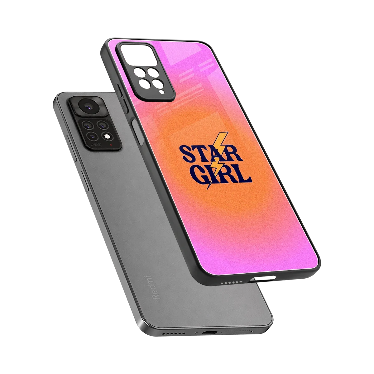 Star Girl Aesthetic sleek redmi note 11 pro cover with tempered glass back and TPU edges