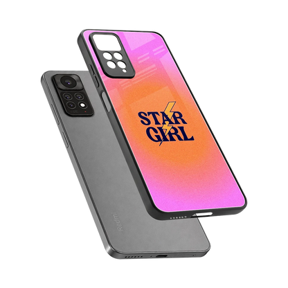 Star Girl Aesthetic sleek redmi note 11 pro cover with tempered glass back and TPU edges