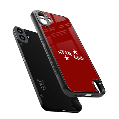 Star Girl sleek cmf nothing phone 1 cover with tempered glass back and TPU edges