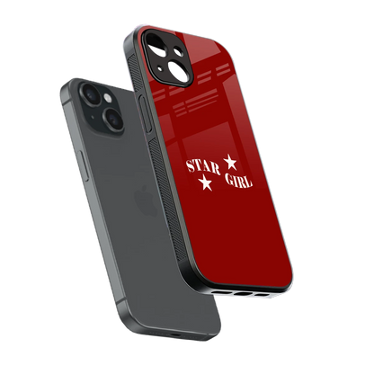 Star Girl sleek iphone 13 cover with tempered glass back and TPU edges