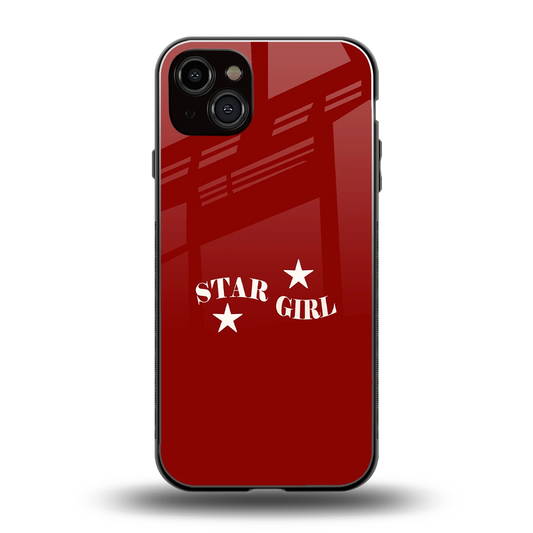 Star Girl back phone cover | glass case for iphone 14 plus