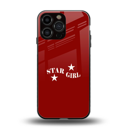 Star Girl back phone cover | glass case for iphone 15 pro max