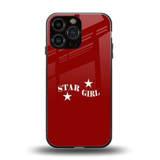 Star Girl back phone cover | glass case for iphone 15 pro max