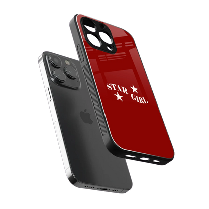 Star Girl sleek iphone 15 pro max cover with tempered glass back and TPU edges
