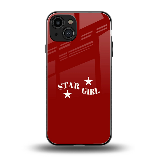 Star Girl back phone cover | glass case for iphone 15