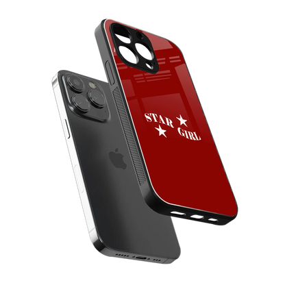 Star Girl sleek iphone 15 pro cover with tempered glass back and TPU edges