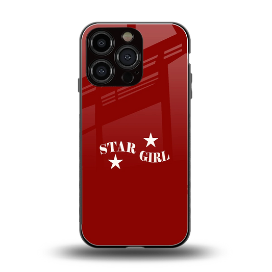 Star Girl back phone cover | glass case for iphone 16 pro